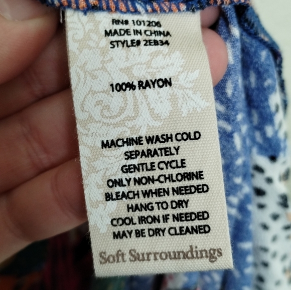 Soft Surroundings Simona Maxi Dress Bright Floral Women's Size XL - Picture 8 of 8